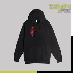 Handmade TATREEZ Hoodie with Red Stitching